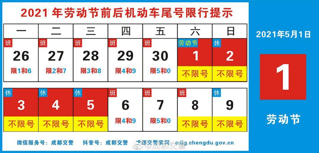 成都限行时间新规2020年5月.2021成都限行时间最新-第3张图片