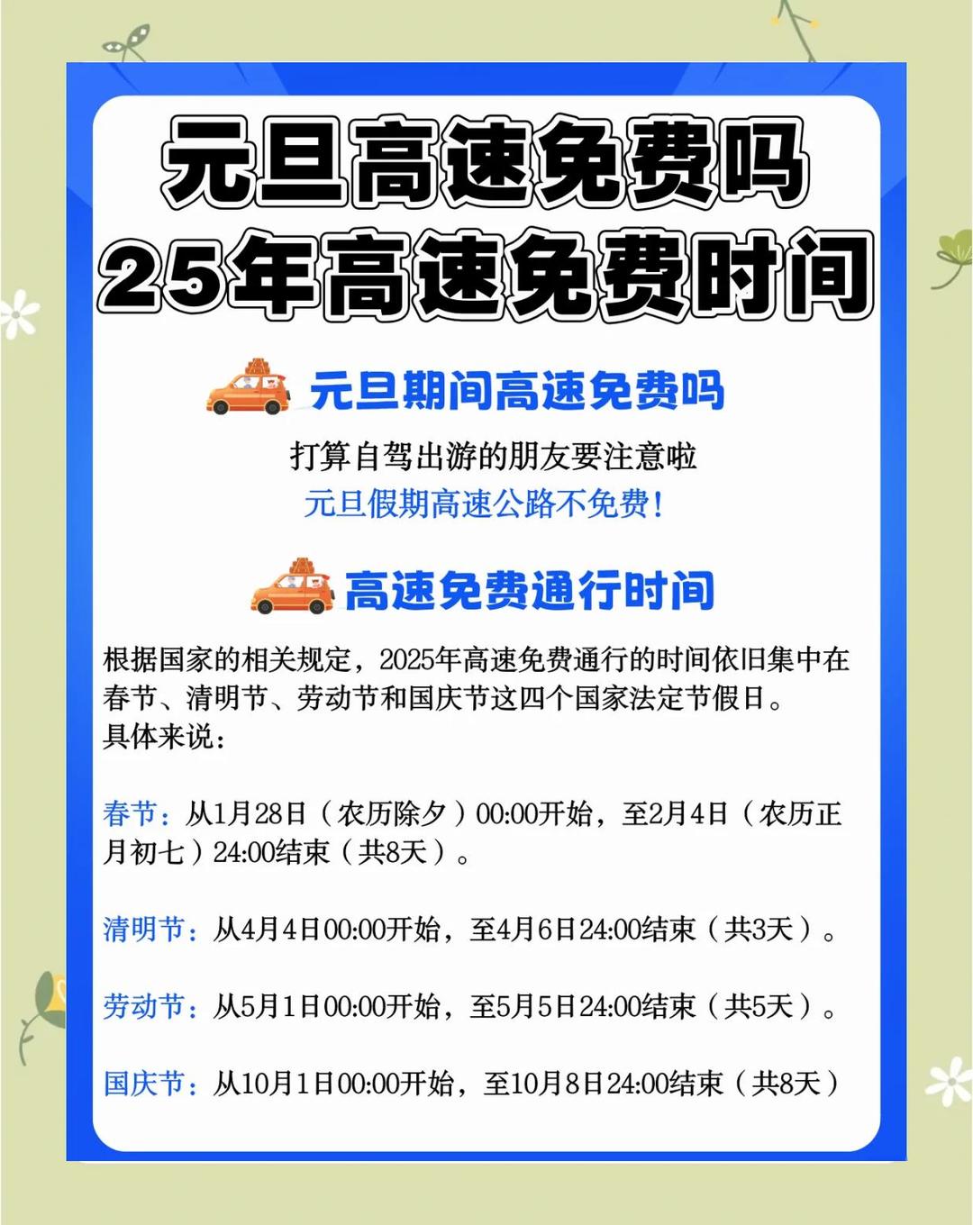 清明节高速免费吗2022年,清明节高速免费不?-第1张图片