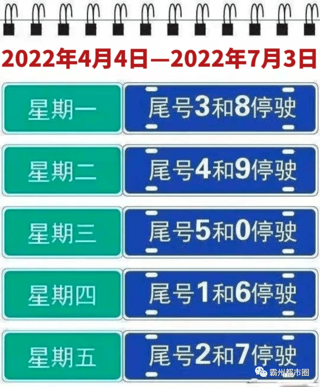【北京限号2022年4月最新限号表/北京限号2022年4月最新限号表格】-第3张图片