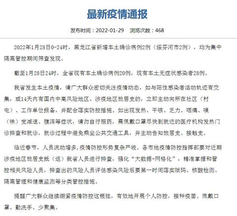 黑龙江疫情最新消息今天.黑龙江疫情最新消息轨迹-第2张图片